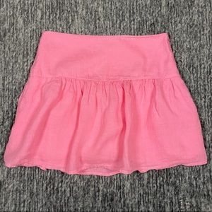 Vineyard Vines Pink Linen Mini Lined Skirt Size 4